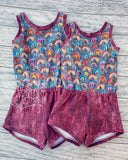Watercolor Rainbow Tank Romper