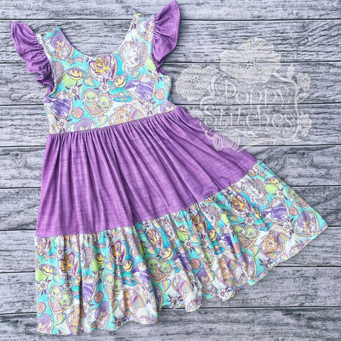 Rainbow Friends Tiered Dress, Size 7