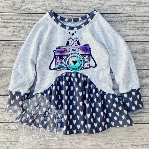 Love Birds Peplum, Size 2T