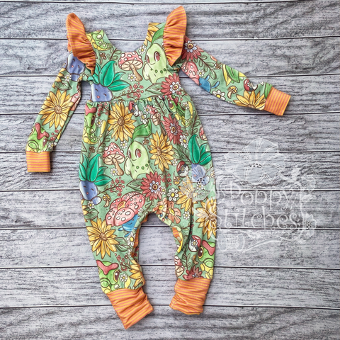 2T Poke Plants Pants Romper