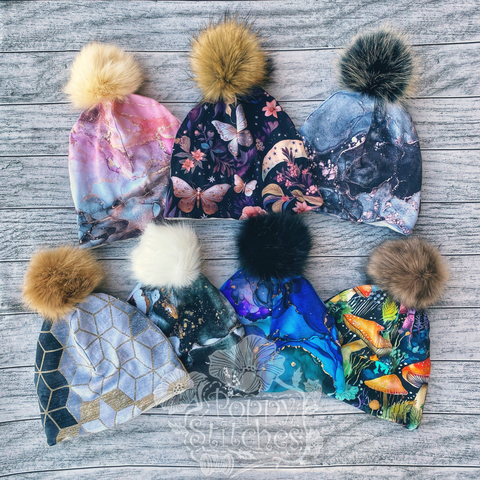 Adult Large Pom Pom Beanies