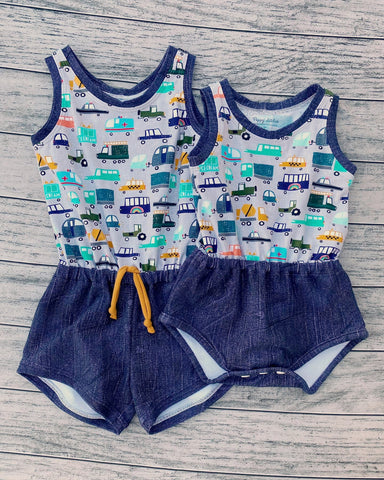 Cars Tank Romper