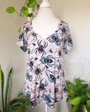 Whimsy Spiders Vneck Dolman Tee (Large/12)