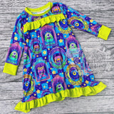 Neon Monster Frames Play Dress, Size 2T